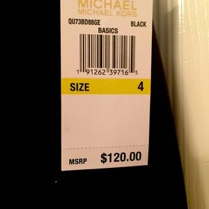 Michael Kors Size 4 Black Basics slacks with tags!